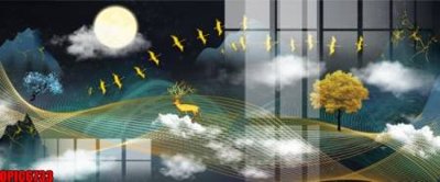 File tranh file tranh bộ decor in treo tường tráng gương OPIC6733 (gốc) phong cách tối giản