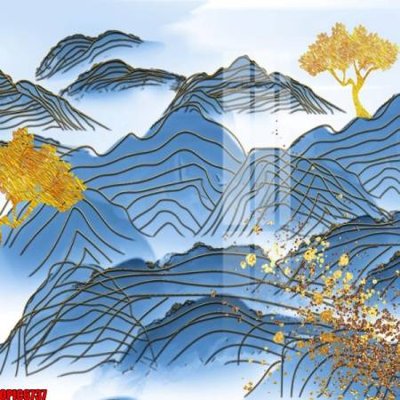 File gốc file tranh bộ decor in treo tường tráng gương OPIC6737 (AI/EPS) cho in ấn