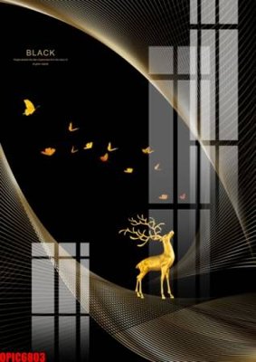 File in trần file tranh bộ decor in treo tường tráng gương OPIC6803 (file gốc) hoa văn 3D