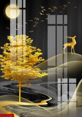 File PSD file tranh bộ decor in treo tường tráng gương OPIC6819 (chất lượng in ấn)