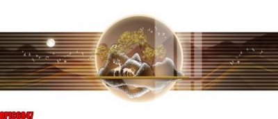 File in trần file tranh bộ decor in treo tường tráng gương OPIC6847 (bản gốc) mây trời