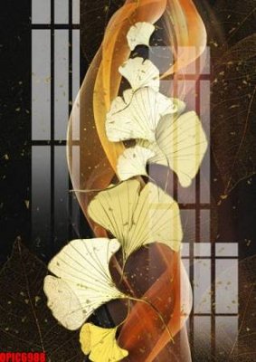 File tranh PSD file tranh bộ decor in treo tường tráng gương OPIC6988 chất lượng cao