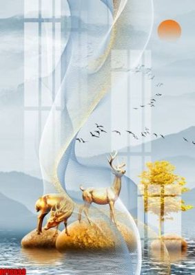 File gốc file tranh bộ decor in treo tường tráng gương OPIC699 (in ấn) không giới hạn