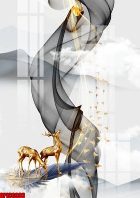 File in trần file tranh bộ decor in treo tường tráng gương OPIC6993 (file gốc) hoa văn 3D