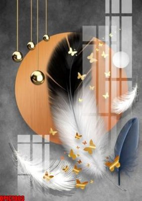 Download file file tranh bộ decor in treo tường tráng gương OPIC7003 (gốc) in mica đèn LED