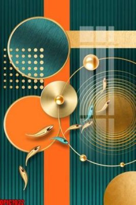 File gốc file tranh bộ decor in treo tường tráng gương OPIC7022 (in lụa) tranh phong thủy