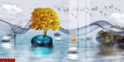 File gốc file tranh bộ decor in treo tường tráng gương OPIC7086 (PNG) nền trong suốt