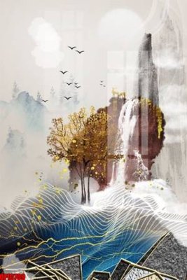 File PSD file tranh bộ decor in treo tường tráng gương OPIC709 (chất lượng in ấn)