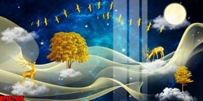 File gốc file tranh bộ decor in treo tường tráng gương OPIC7105 (in mica) làm bảng hiệu