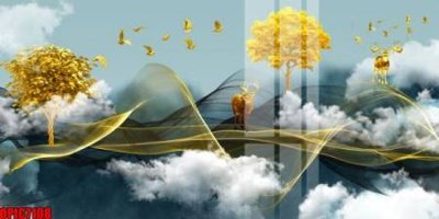 File PSD file tranh bộ decor in treo tường tráng gương OPIC7108 (bản gốc) đã tách nền