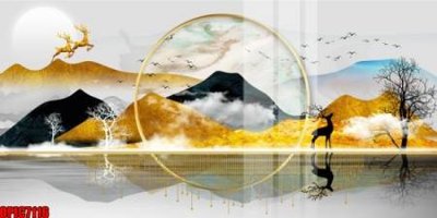 Tải file file tranh bộ decor in treo tường tráng gương OPIC7116 (gốc) chủ đề tôn giáo