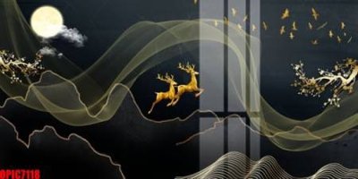 File gốc file tranh bộ decor in treo tường tráng gương OPIC7118 (vector) cho in ấn