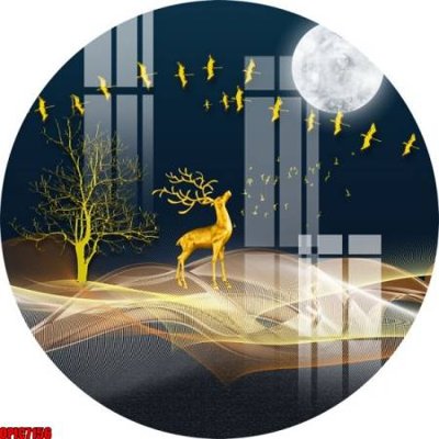 Tải file gốc file tranh bộ decor in treo tường tráng gương OPIC7156 dùng cho in ấn