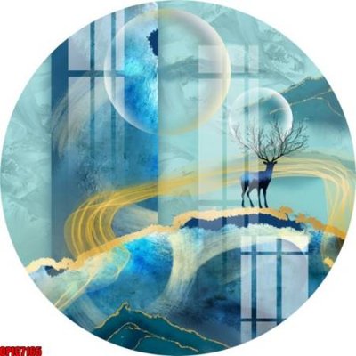 File in ấn file tranh bộ decor in treo tường tráng gương OPIC7165 (bản gốc) cao cấp