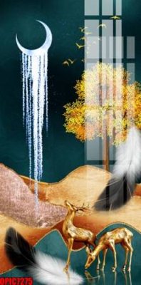 File in trần file tranh bộ decor in treo tường tráng gương OPIC7275 (bản gốc) hoa văn