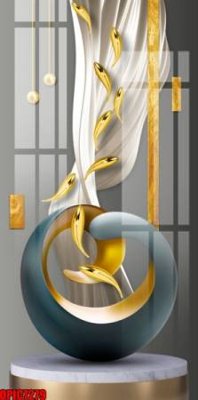 File tranh PSD file tranh bộ decor in treo tường tráng gương OPIC7279 chất lượng cao