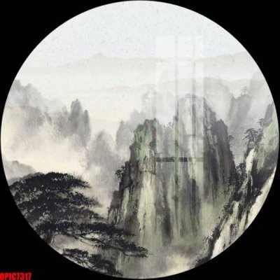 File gốc file tranh bộ decor in treo tường tráng gương OPIC7317 (in lụa) tranh mã đáo