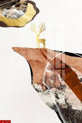 File gốc file tranh bộ decor in treo tường tráng gương OPIC732 (in lụa) tranh mã đáo