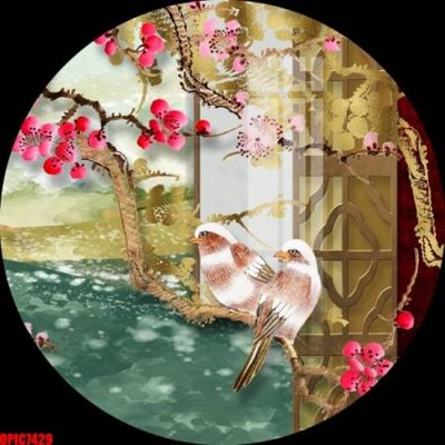 Tải file gốc file tranh bộ decor in treo tường tráng gương OPIC7429 (để in lụa)