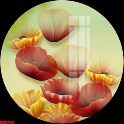 File in lụa file tranh bộ decor in treo tường tráng gương OPIC7432 (hoa văn) file tranh bộ decor in treo tường tráng gương OPIC7432