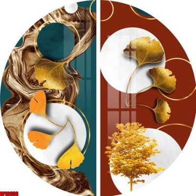 File PSD file tranh bộ decor in treo tường tráng gương OPIC856 (bản gốc) cho nhà in