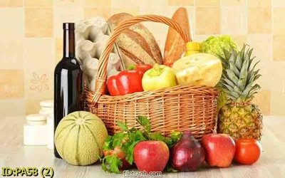 File gốc File tranh phòng ăn PA58 (in lụa) họa tiết 3D