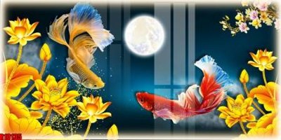 File gốc file tranh in treo tường file decor tổng hợp R10135 (in ấn) màu sắc trung thực