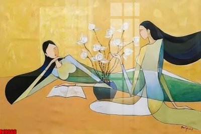 File tranh file tranh in treo tường file decor tổng hợp R10366 (gốc) in vải canvas