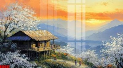 Download file gốc file tranh in treo tường file decor tổng hợp R10537 (in lụa) cao cấp