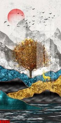 Tải file file tranh in treo tường file decor tổng hợp R10952 (ảnh gốc) in tráng gương