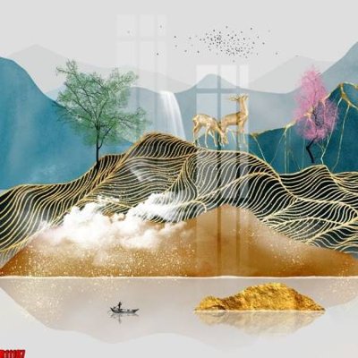 File tranh file tranh in treo tường file decor tổng hợp R11187 (gốc) phong cách tối giản