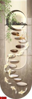 File in trần file tranh in treo tường file decor tổng hợp R1398 (bản gốc 3D) sống động