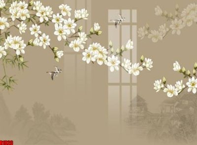 File gốc file tranh in treo tường file decor tổng hợp R1826 (in lụa) hoa văn cổ điển