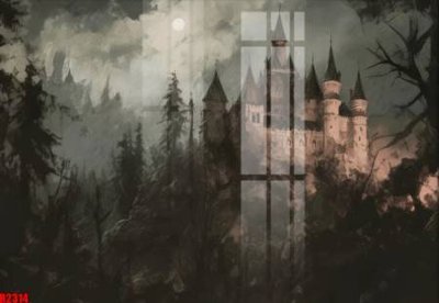 File in trần file tranh in treo tường file decor tổng hợp R2314 (bản gốc 3D) sống động