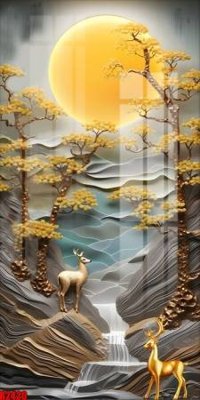 Tải file file tranh in treo tường file decor tổng hợp R2420 (PSD) cho in tranh kính