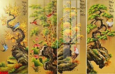 Download file file tranh in treo tường file decor tổng hợp R4364 (gốc) cho xưởng in