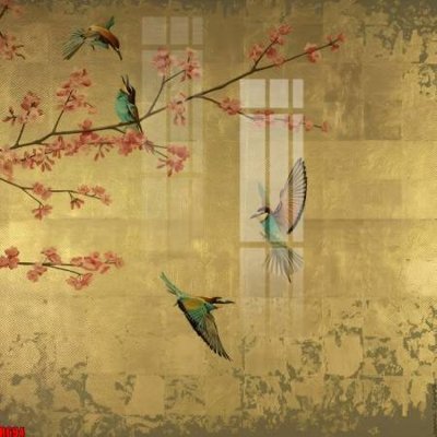 File PSD file tranh in treo tường file decor tổng hợp R694 (gốc) tách lớp chi tiết