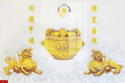 File tranh gốc in trần nhà file tranh in treo tường file decor tổng hợp R7184 3D