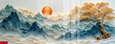 Tải file file tranh in treo tường file decor tổng hợp R7323 (PSD) cho in tranh kính