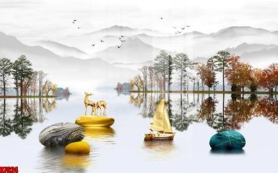 File gốc file tranh in treo tường file decor tổng hợp R7624 (in lụa) hoa văn cổ điển