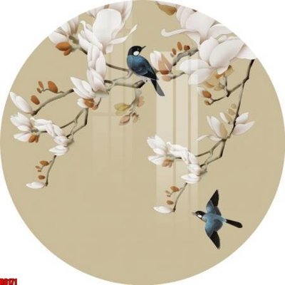 Download file gốc file tranh in treo tường file decor tổng hợp R8171 (in lụa) hoa lá