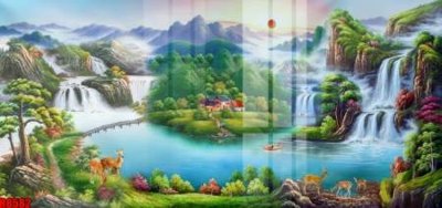 File tranh in trần 3D file tranh in treo tường file decor tổng hợp R8582 (ảnh gốc)