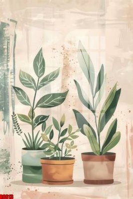 Download file gốc file tranh in treo tường file decor tổng hợp R8613 (in lụa) hoa lá