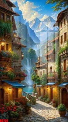 File gốc file tranh in treo tường file decor tổng hợp R8759 (in lụa) cao cấp