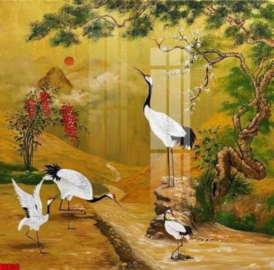 File in trần file tranh in treo tường file decor tổng hợp R8834 (bản gốc 3D) sống động