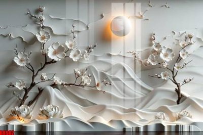 File in trần file tranh in treo tường file decor tổng hợp R8982 (bản gốc 3D) sống động