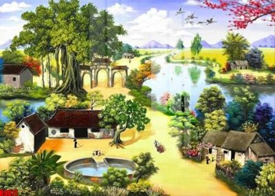 File gốc file tranh in treo tường file decor tổng hợp R9071 (in lụa) chi tiết cao