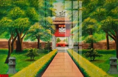 File tranh gốc in trần nhà file tranh in treo tường file decor tổng hợp R9559 3D