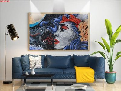 File in trần File tranh hiện đại Sơn Dầu SD2022 (bản gốc) 5D