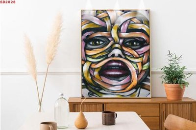 File ảnh File tranh hiện đại Sơn Dầu SD2028 (gốc) cho trang trí nhà hàng